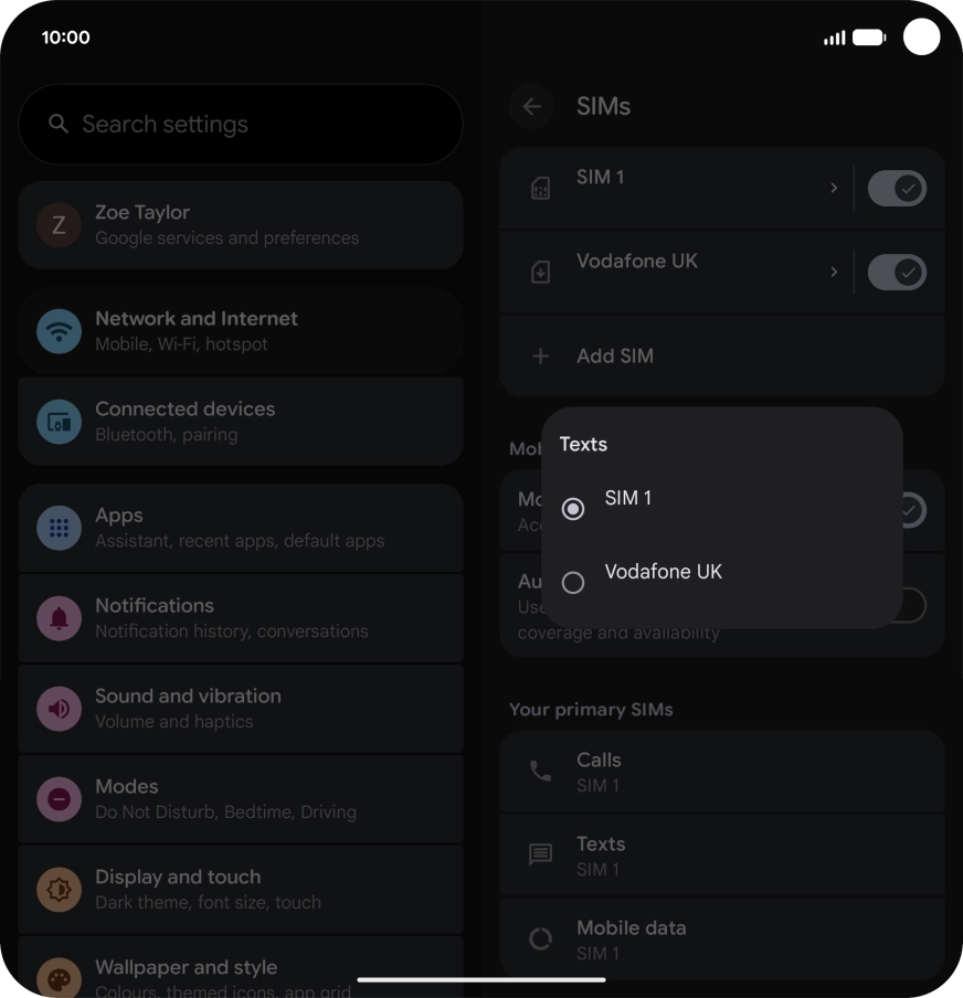Press the required price plan.