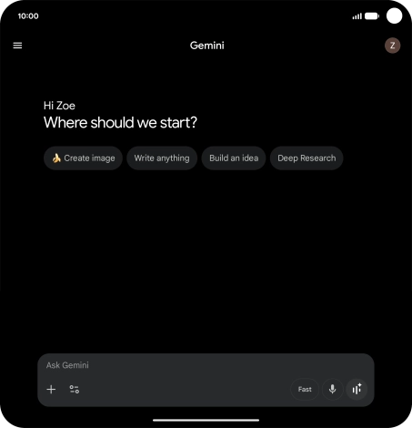 Press the profile icon.