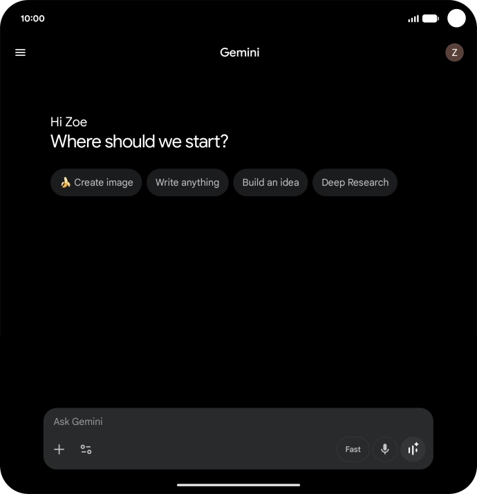 Press the profile icon.