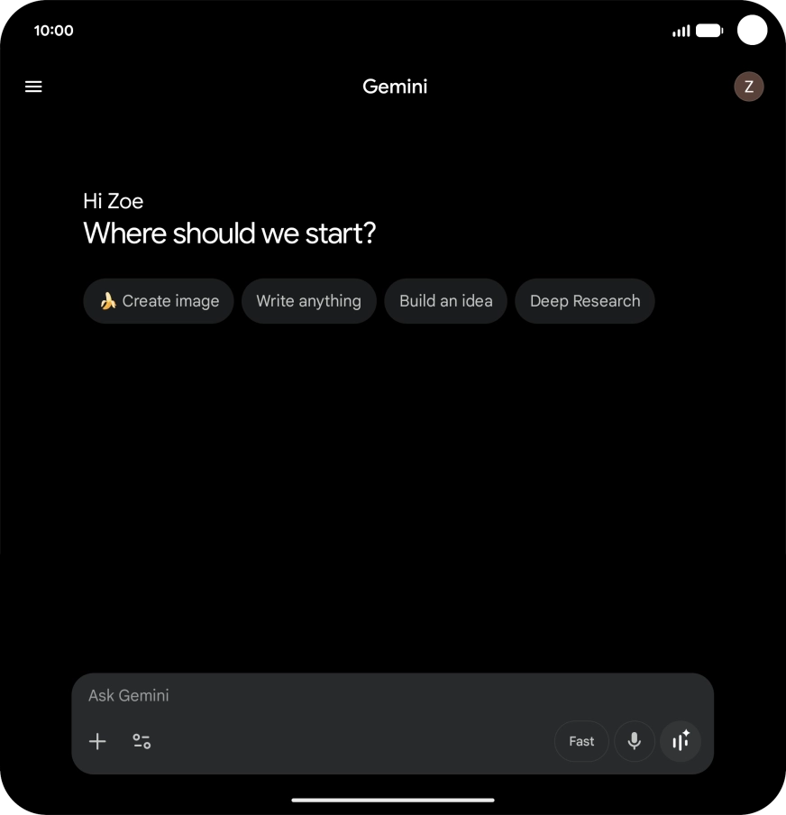 Press the profile icon.