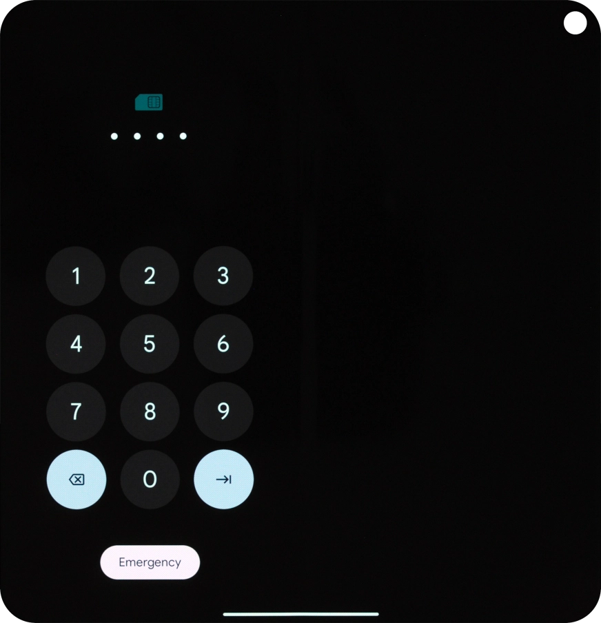 Key in a new four-digit PIN and press arrow right.