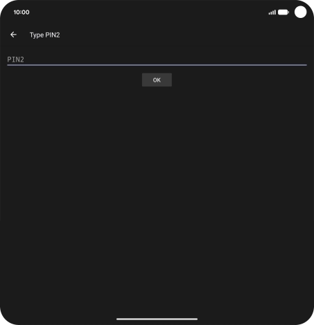 Press PIN2 and key in your PIN2. The default PIN2 is 1111. Press PIN2 and key in your PIN2. The default PIN2 is 1111.