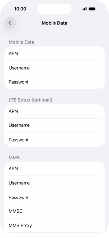 Press APN and key in live.vodafone.com.
