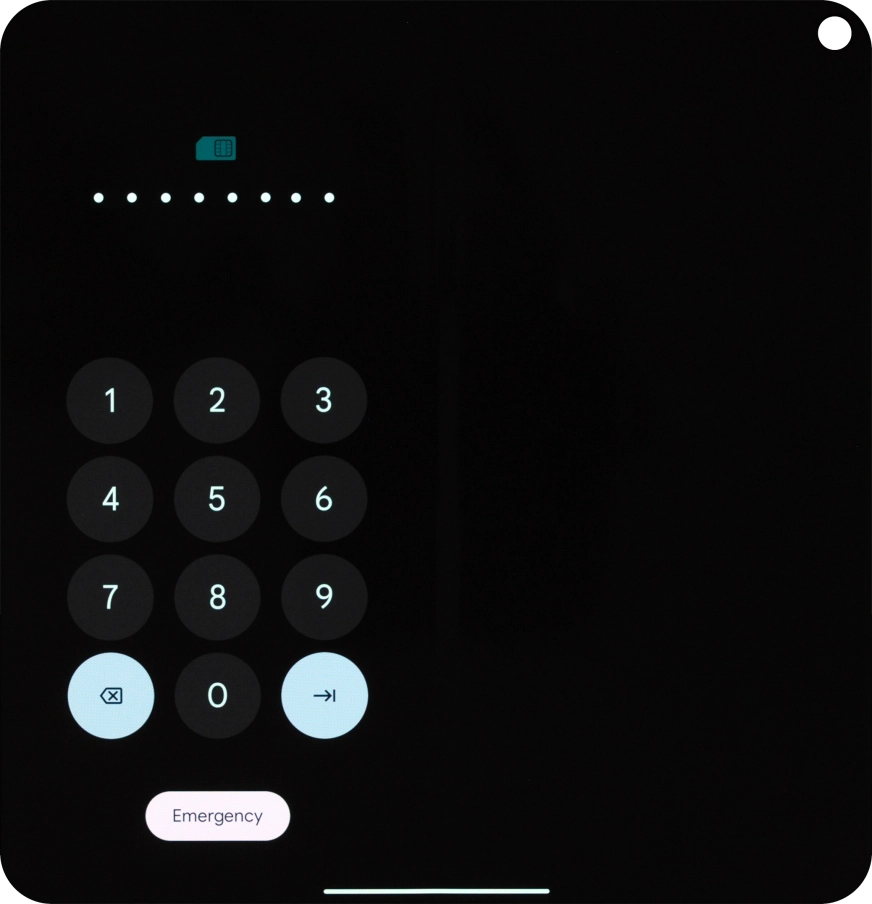 Key in the PUK and press arrow right.