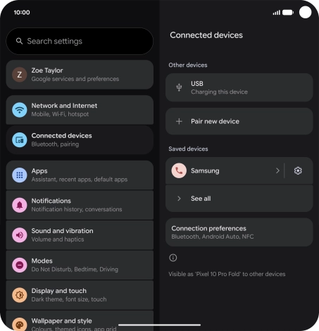 Slide your finger upwards starting from the bottom of the screen to return to the home screen.