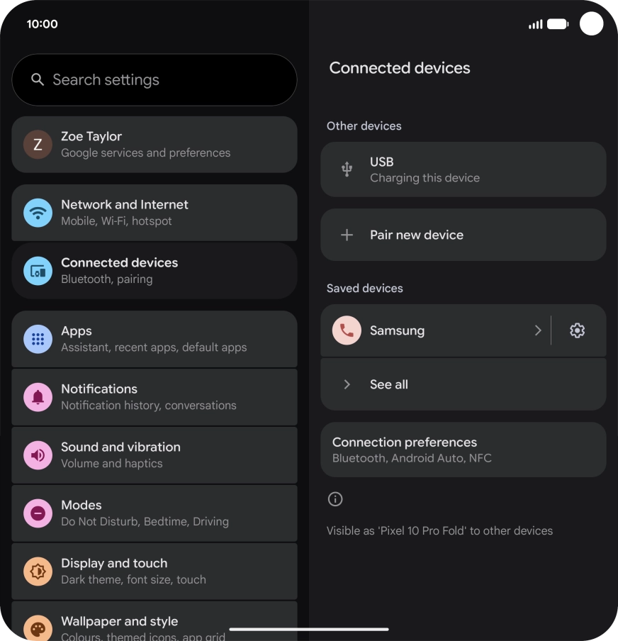 Slide your finger upwards starting from the bottom of the screen to return to the home screen.