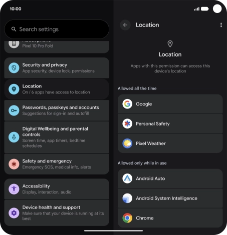 Press the required app. Press the required app.
