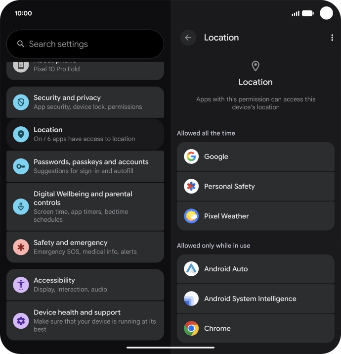 Press the required app. Press the required app.
