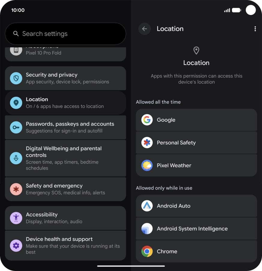 Press the required app. Press the required app.