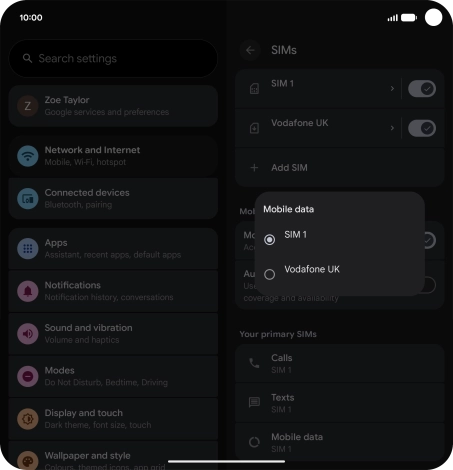 Press the required price plan.