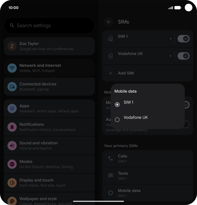 Press the required price plan.