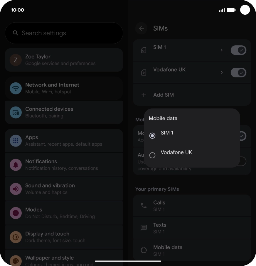 Press the required price plan.
