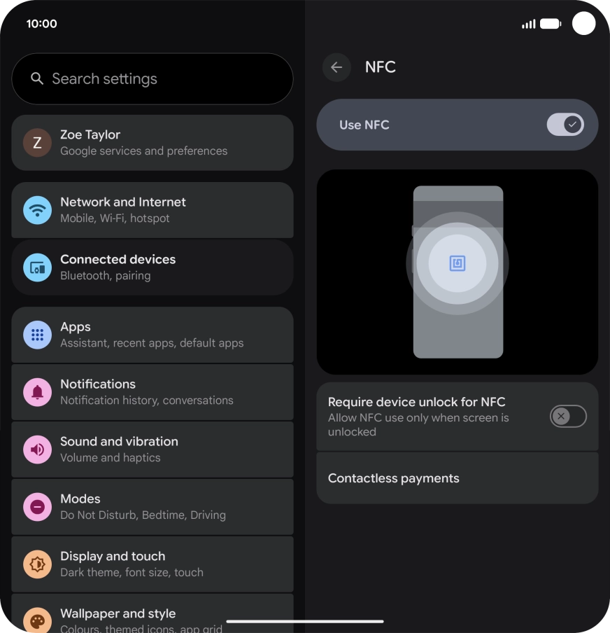 Press the indicator next to 