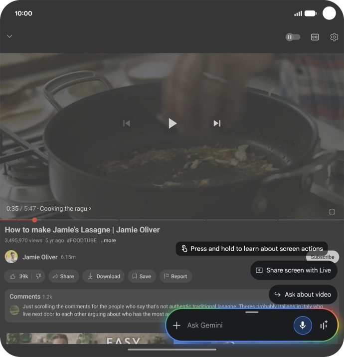 Press Ask about video.