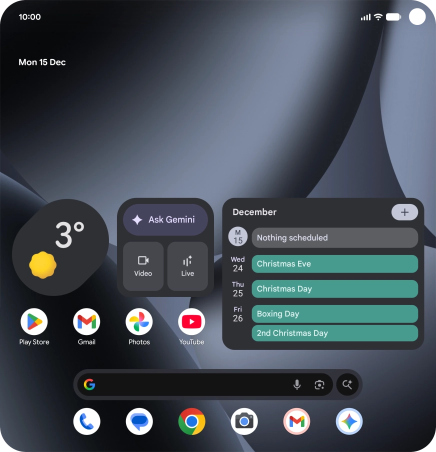 The Wi-Fi icon shows that your phone is connected to a Wi-Fi network.