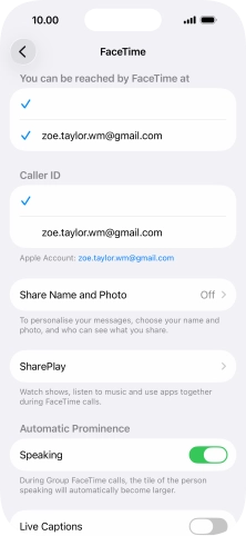 Press the required setting below 
