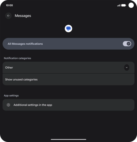 Press the indicator next to 