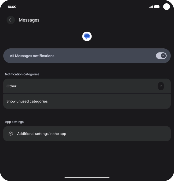 Press the indicator next to 