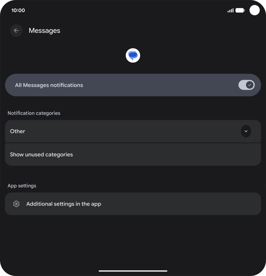 Press the indicator next to 