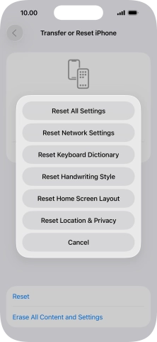 Press Reset Network Settings.