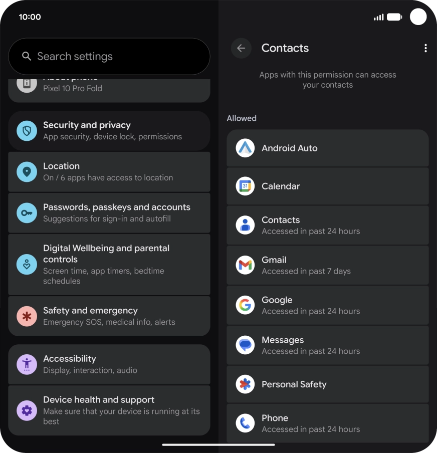 Press the required app.