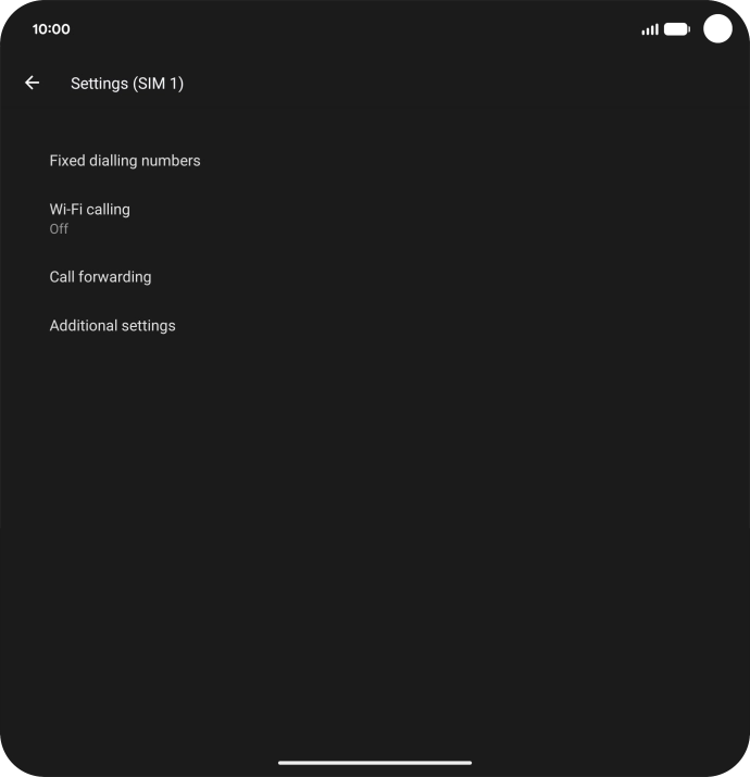 Press Call forwarding. Press Call forwarding.