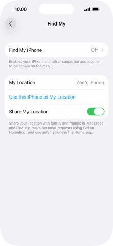 Press Find My iPhone.