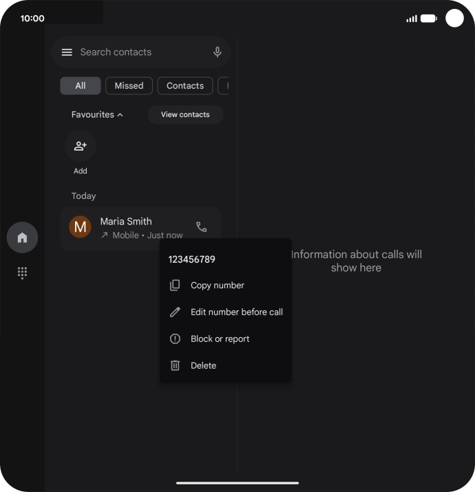 Press Block or report.