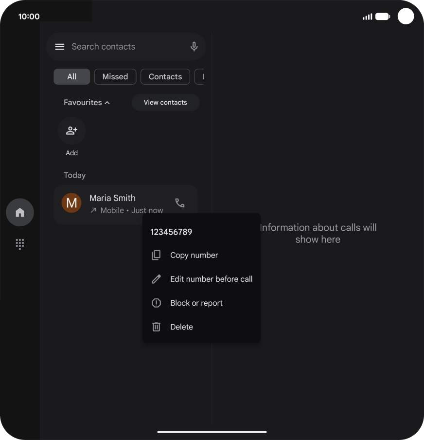 Press Block or report.