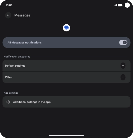 Press Default settings.