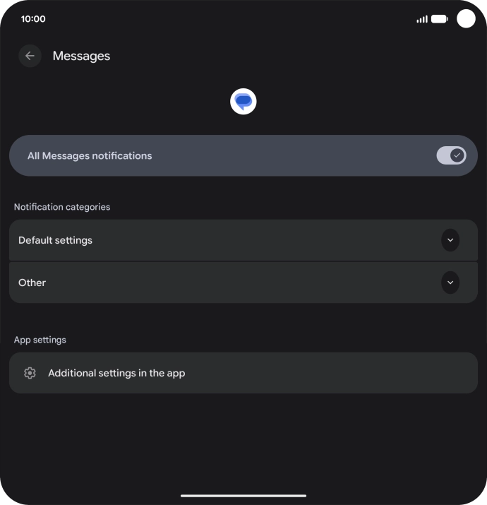 Press Default settings.