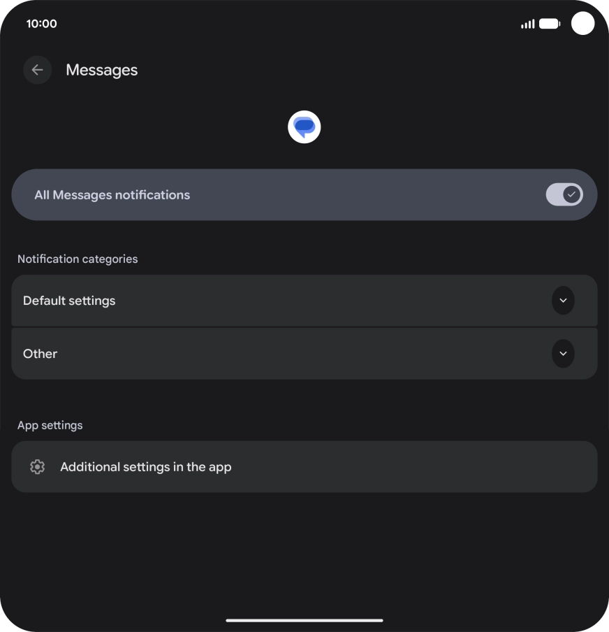 Press Default settings.