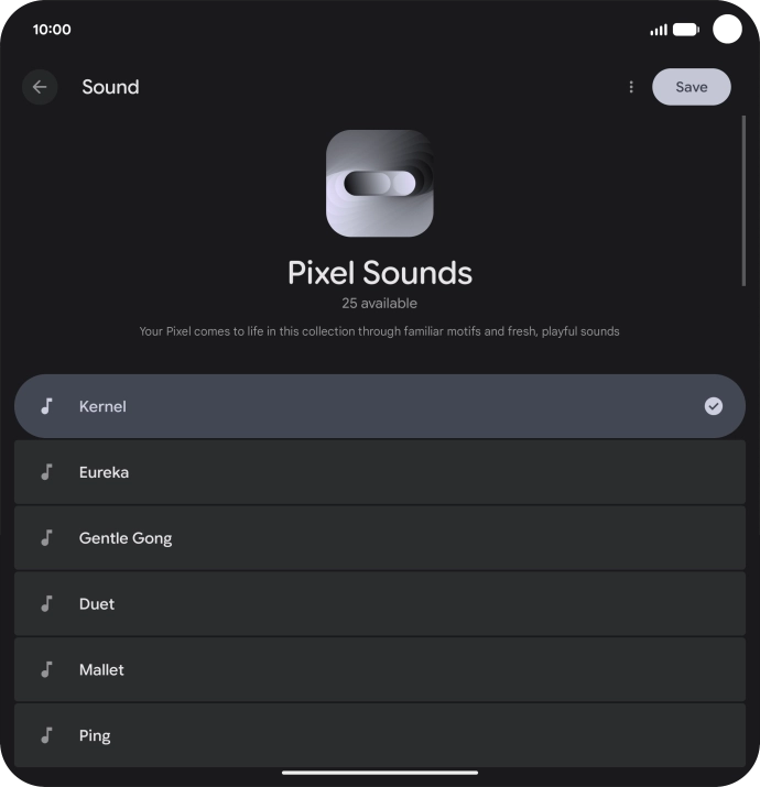 Press the required message tones to hear them.