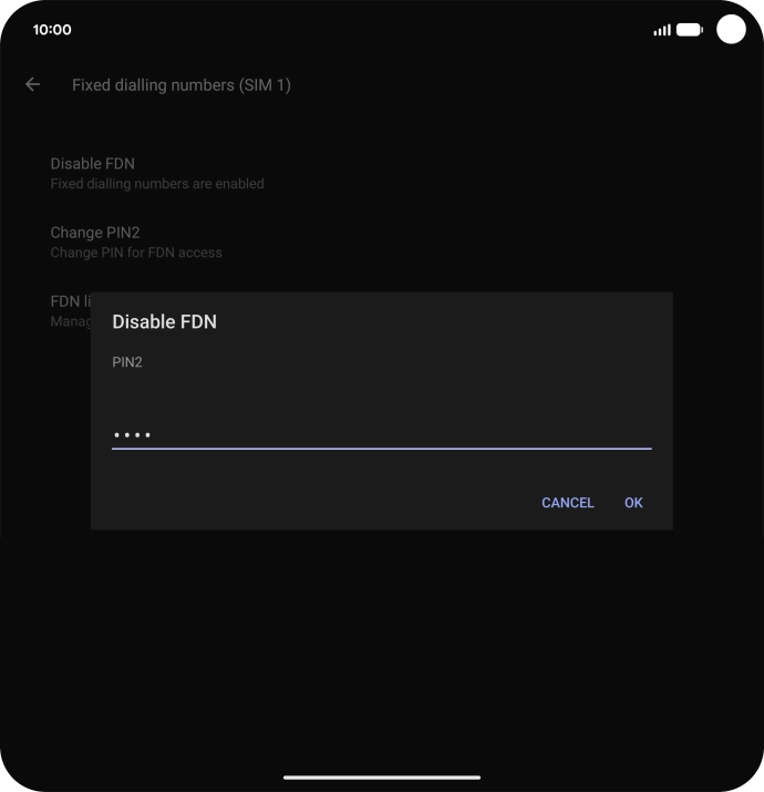 Key in your PIN2 and press OK. The default PIN2 is 1111. Key in your PIN2 and press OK. The default PIN2 is 1111.