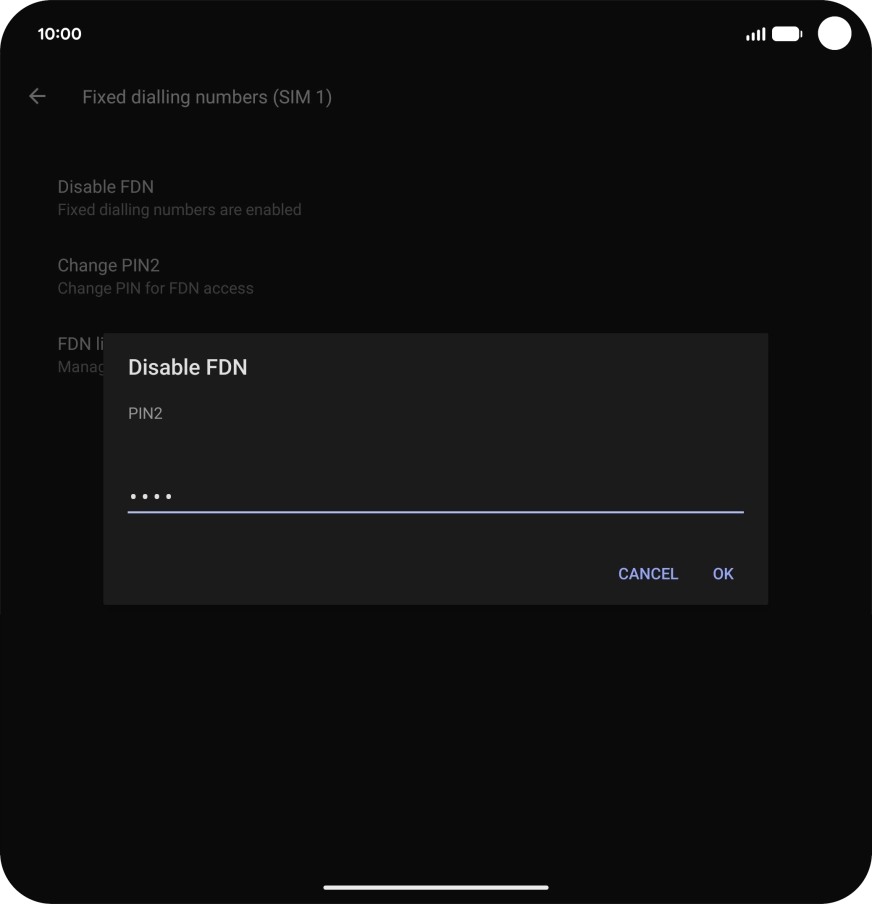 Key in your PIN2 and press OK. The default PIN2 is 1111. Key in your PIN2 and press OK. The default PIN2 is 1111.