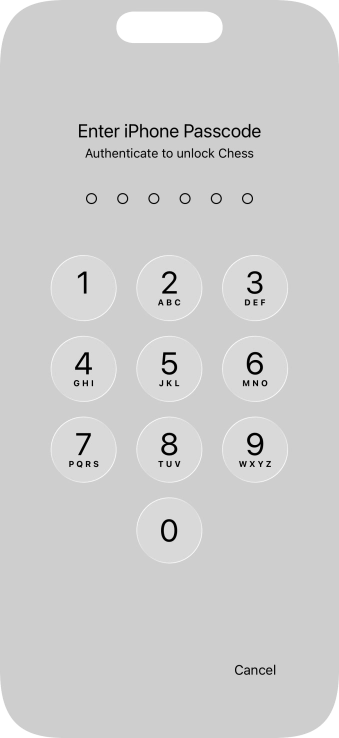 Use the phone lock code you created. The app is now no longer locked.