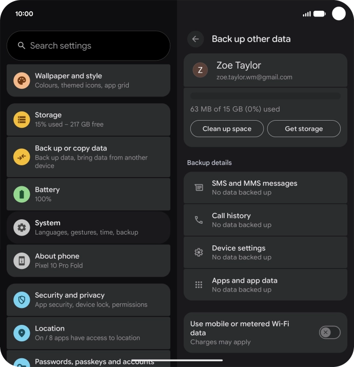 Press the indicator next to 