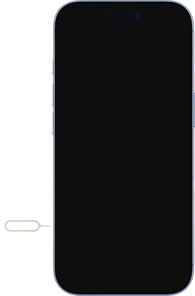 Find the opener for the SIM holder.