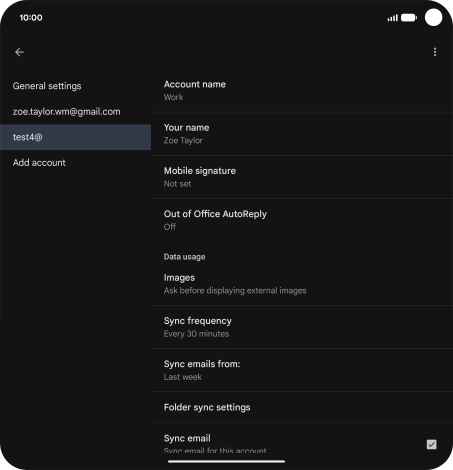 Press Account name and key in the required name. Press Account name and key in the required name.