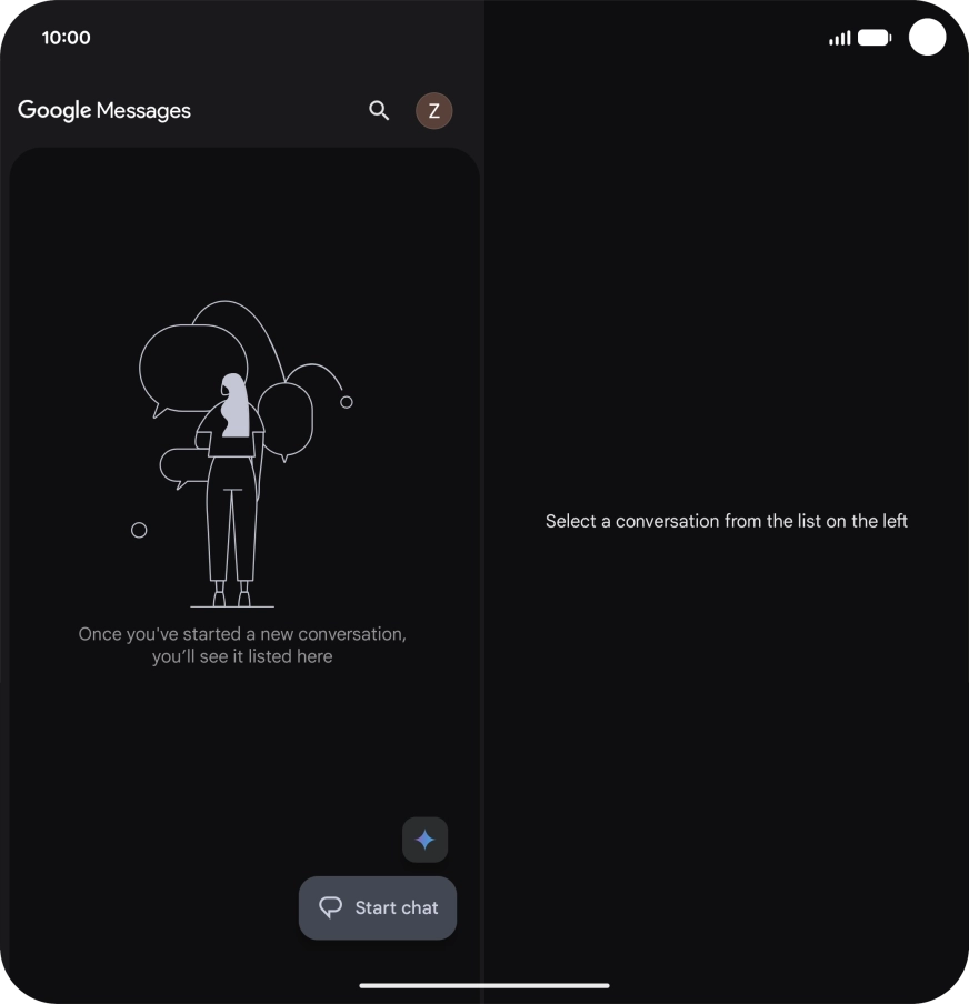 Press the profile icon.