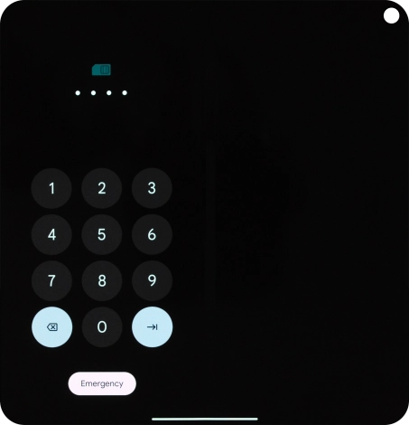 If your SIM is locked, key in your PIN and press arrow right.