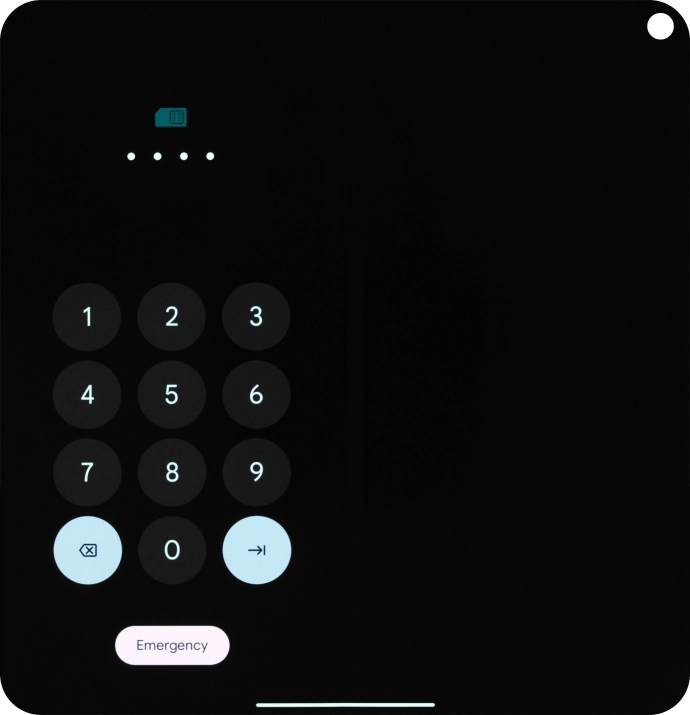 If your SIM is locked, key in your PIN and press arrow right.