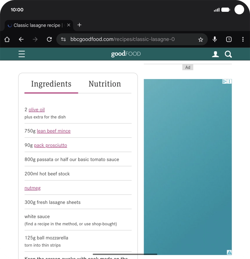 Go to the screen that you would like to translate.