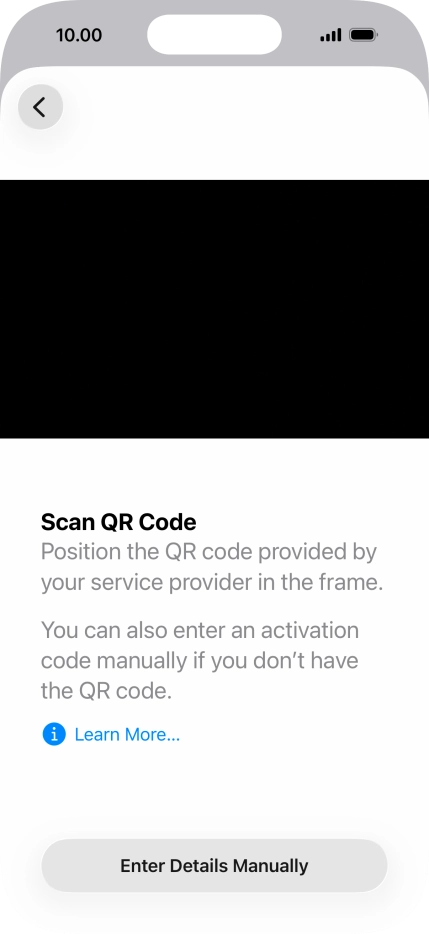Place the QR code you've received inside the phone camera frame to scan the code.