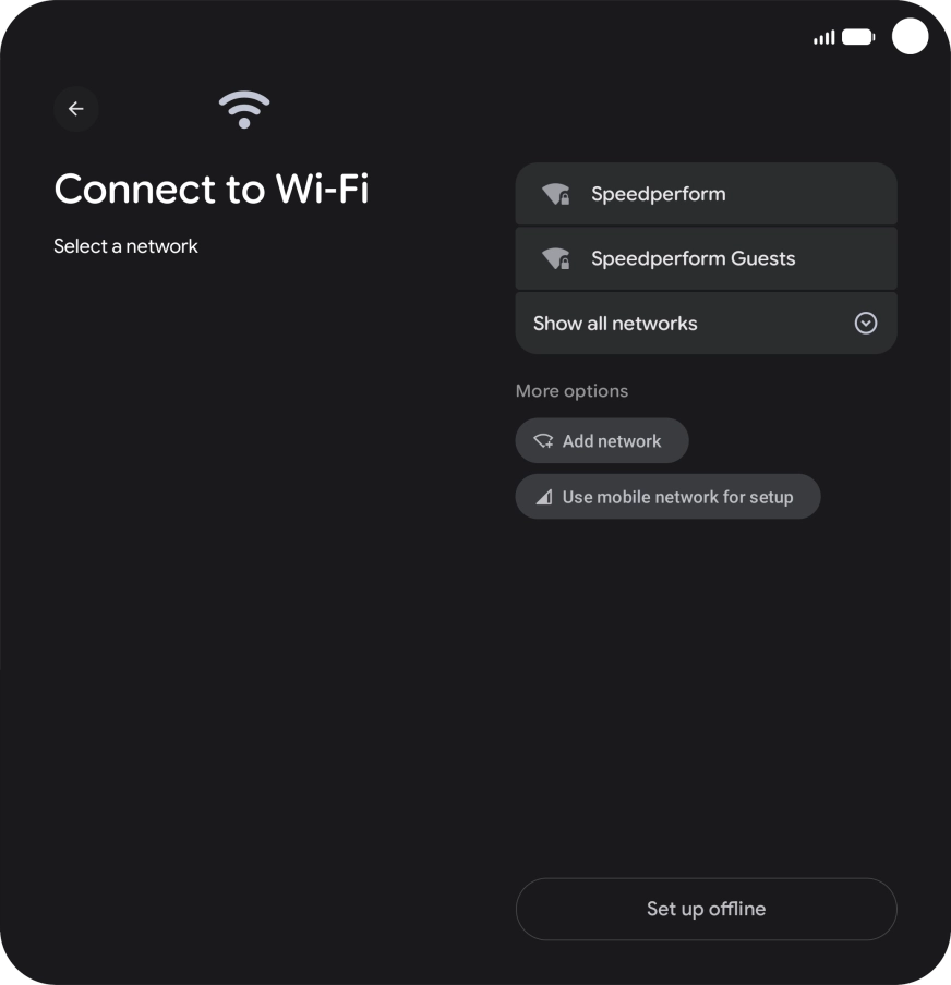 Press the required Wi-Fi network.