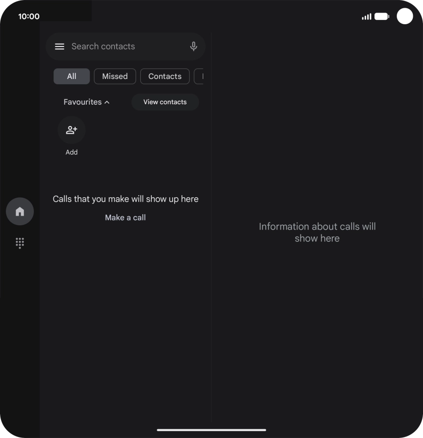 Press the keypad icon. Press the keypad icon.