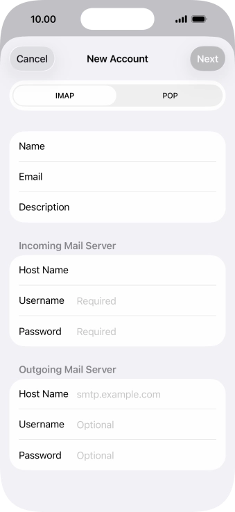 Press Username and key in mail.vodafone.ie.