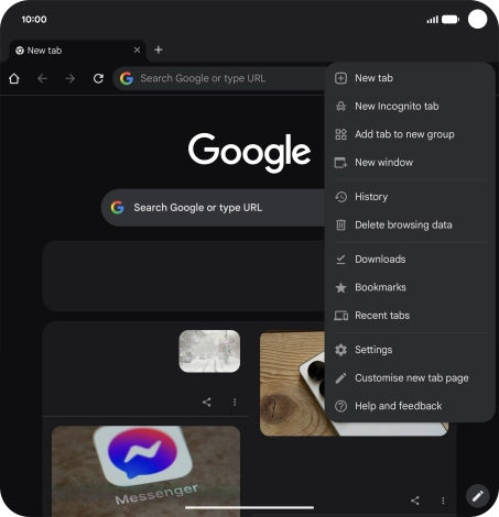 Press Settings. Press Settings.