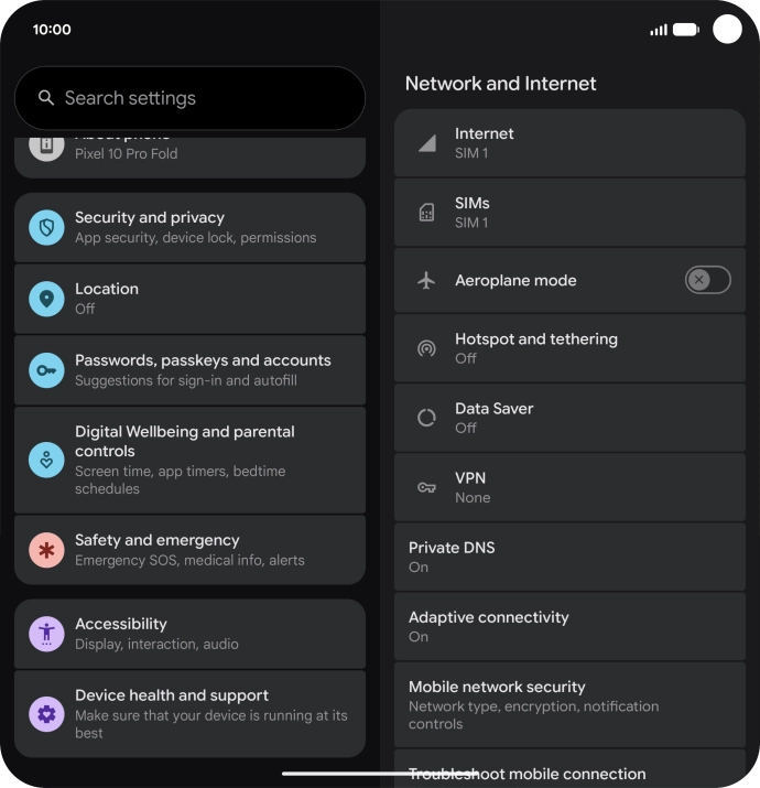 Press Passwords, passkeys and accounts.