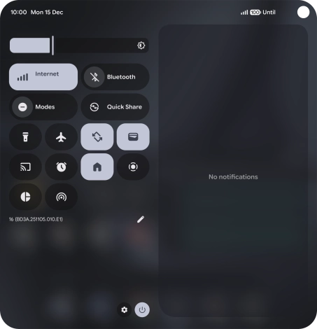 Press the settings icon.